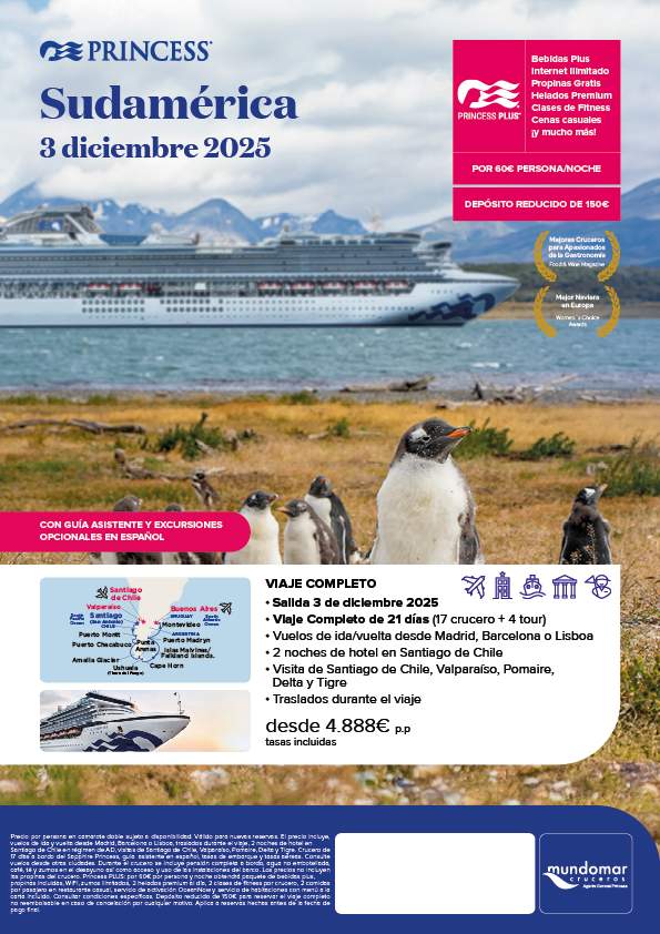 Sudamérica, viaje completo diciembre 2025