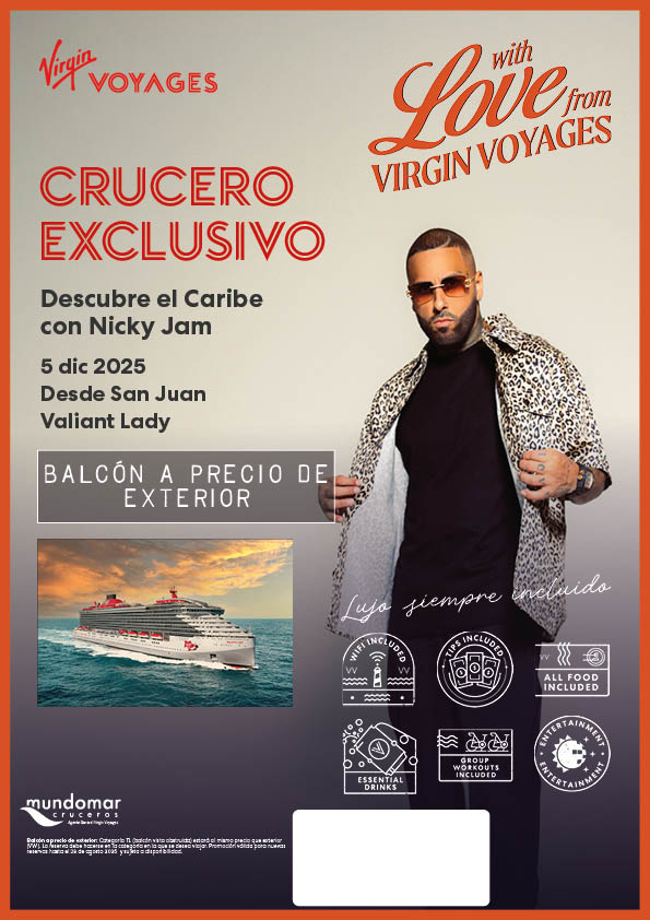 Nicky Jam con Virgin Voyages